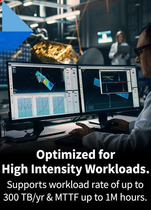 Toshiba X300 PRO 20TB High Workload Performance for Creative Professionals 3.5-Inch Internal Hard Drive – Up to 300 TB/Year Workload Rate CMR SATA 6 Gb/s 7200 RPM 512 MB Cache - HDWR62AXZSTB