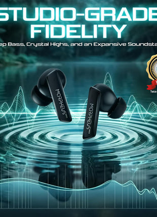 Pulse ANC Hybrid Wireless Earbuds, Twice Picks CES 2024 Award Audio, Bluetooth 5.3, Hi-Res 96kHz/24-bit, 10mm Graphene Drivers, 40H Playtime, IPX6