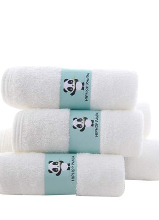 HIPHOP PANDA Baby Washcloths, Rayon Made from Bamboo - 2 Layer Ultra Soft Absorbent Newborn Bath Face Towel - Reusable Baby Wipes for Delicate Skin - White, 6 Pack