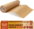 Katbite Unbleached Parchment Paper Roll, 15in x 242ft, 300 Sq.Ft, Non Stick with Serrated Cutter for Baking, Cooking, Air Fryer