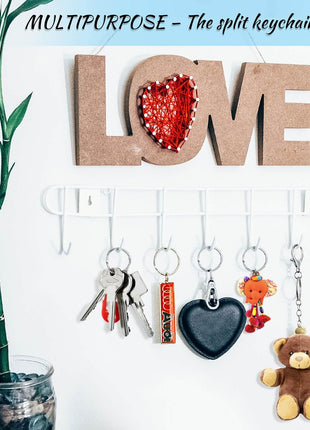 Paxcoo 100 Pack Keyrings, Split Key Rings Bulk for Keychain and Crafts (1 Inch)