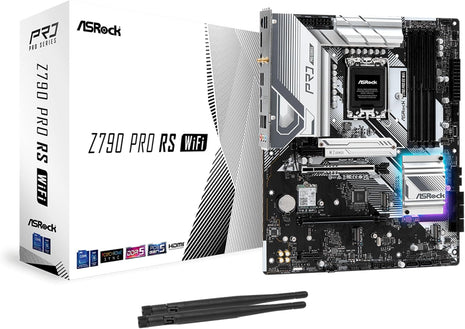 ASRock Z790 Pro RS WiFi LGA1700 ATX Motherboard, Supports 14th/13th/12th Gen Intel Core Processors, DDR5 7200+ (OC), PCIe 5.0, 2.5G LAN, WiFi 6E, 14+1+1 Power Phase, 4X M.2 Slots