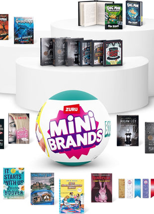 Mini Brands Books Capsule by ZURU Real Miniature Book Brands Collectible Toy, Capsules of 5 Mystery Miniature Books with Real readable Pages and Accessories for Kids, Teens, Adults (Single Capsule)