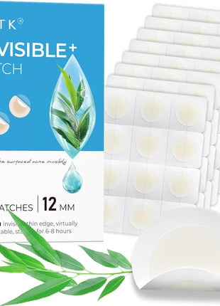 TKTK Pimple Patches, 12mm Invisible Acne Patches for Face with Salicylic Acid, 0.01cm Extra Thin Outer Edge, Hydrocolloid Zit Patch for Pustule, Whitehead, Cystic Acne Spot, 96 Count