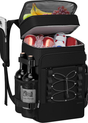 MIYCOO Cooler Backpack - 40 Cans Insulated Backpack Cooler for Men & Women, Portable 2 Leak Proof Compartments Coolers Bag for Beach Travel Picnic Lunch Hiking BBQ Camping