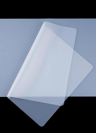 Clear Silicone Mats for Crafts: Translucent Non-slip Heat Resistant 11.8×15.75In (2/Pack) Silicone Placemats for Jewelry, Epoxy Resin,Glitter Slime, DIY Sheet, Nail Art, Countertop Protector Pad