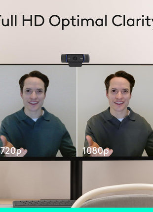 Logitech C920x HD Pro PC Webcam Full 1080p/30fps Video - Black | 30fps Video, Clear Audio, Light Correction, Works with Teams, Meet, Zoom, Nintendo Switch 2, Mac, Tablet