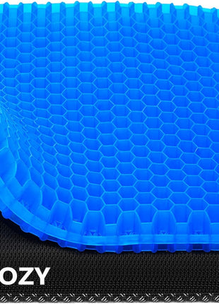 Gel Seat Cushion, Cooling seat Cushion (Super Large & Thick), Breathable Honeycomb Design Absorbs Pressure Points Seat Cushion, Gel Cushion for Office Chair, Home Car seat Cushion for Wheelchair