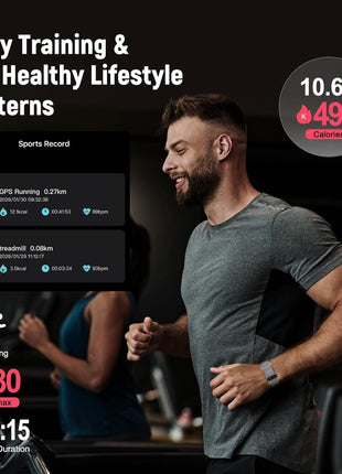Screenless Activity & Fitness Trackers, Health Tracker with Heart Rate and Sleep Tracking, Works with iOS and Android - Black