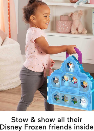 Fisher-Price Little People Disney Frozen Carry Along Castle Case, 9 Figures | Incl. Anna & Elsa, Portable Storage & Display Case, Storytelling Play, Toddlers & Kids Ages 18+ Months (Amazon Exclusive)