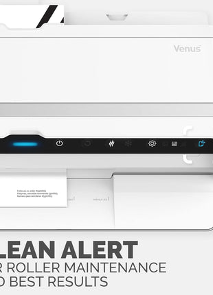 Fellowes VenusTM 125 Thermal Laminator Machine with Laminating Pouch Starter Kit, 12.5 inch, Rapid 30-60 Second Warm-Up, White/Black (5746101)