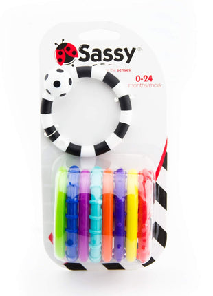 Sassy Ring O Links 9 Piece Set, Links for Stroller or Carrier Seat, 0+ Months