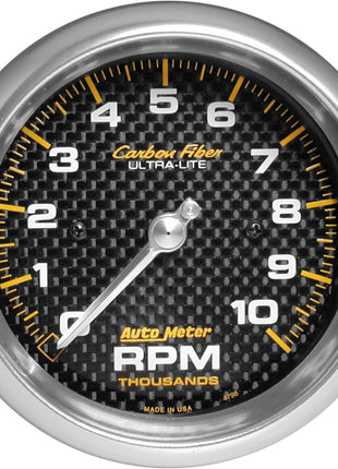 AUTO METER 4798 Carbon Fiber Electric in-Dash Tachometer 3.375 in.
