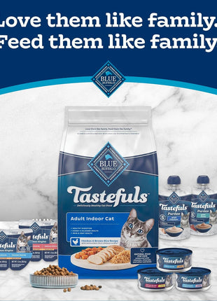 Blue Buffalo Tastefuls Mini Purées, Adult Cat Natural Single-Serving Snack, 4-Count Variety Pack Chicken and Tuna, 0.5 oz. (Pack of 4)