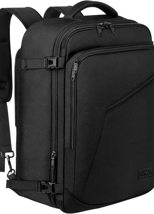 MATEIN Carry on Backpack, Extra Large Travel Backpack Expandable Airplane Approved Weekender Bag for Men and Women, Water Resistant Lightweight Daypack for Flight 40L, Black