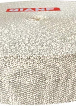 QIANF 1 1/2 Inch Natural Heavy Cotton Webbing 10 Yards for Bags Backpack Straps Belts Tote Bag Handles Pet Collars Fabric Purse Making Crafts