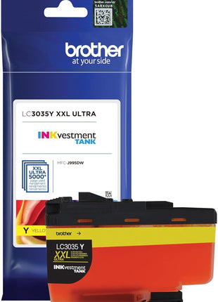 Brother Genuine LC3035Y, Single Pack Ultra High-Yield Yellow INKvestment Tank Ink Cartridge, Page Yield Up to 5,000 Pages, LC3035, Amazon Dash Replenishment Cartridge