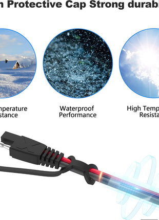 OYMSAE 25Feet SAE Extension Cable Quick Disconnect Connector 16AWG for Automotive, Solar Panel, Charging Adapter (25FT)
