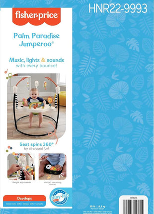 Fisher-Price Baby Bouncer Colorful Corners Jumperoo Activity Center with Music Lights Sounds & Developmental Toys