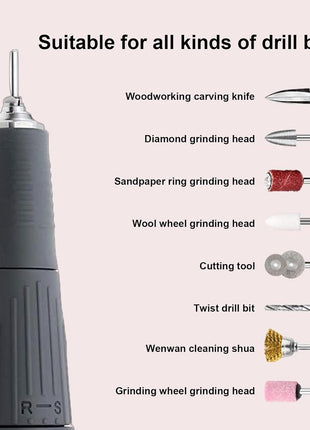 35K RPM Micromotor Handle, H37L1 Micro Motor for Lab, Jewelry, Ceramics, Silicone, Glasswork, Artware, Woodcarving