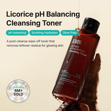 ACWELL Licorice pH 5.5 Balancing Cleansing Toner, 5.07 fl oz