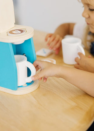 Melissa & Doug 11-Piece Brew and Serve Wooden Coffee Maker Set - Play Kitchen Accessories Pretend Play Kitchen Accessories Kids Coffee Maker Set for Girls and Boys