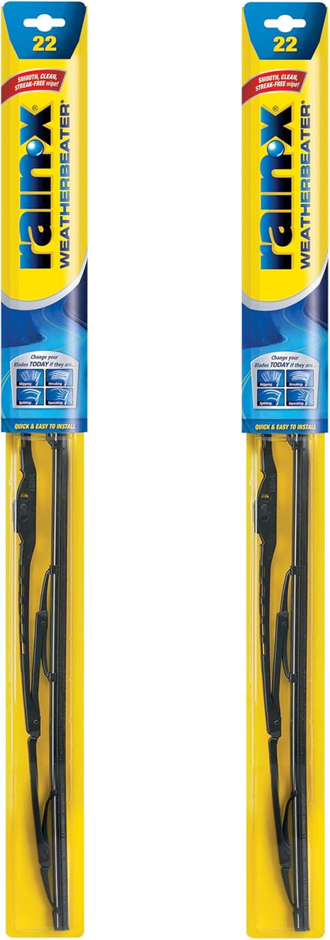 Rain-X 820149 WeatherBeater Wiper Blades, 22 inch Windshield Wipers (Pack of 2), Automotive Replacement Windshield Wiper Blades That Meet Or Exceed OEM Quality And Durability