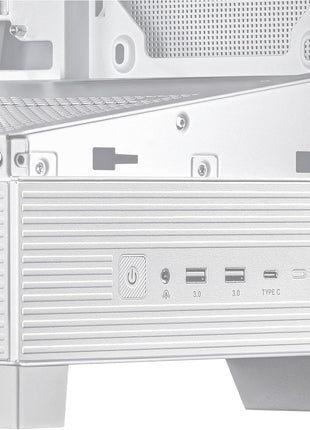 ASUS A31 White ATX Mid-Tower Gaming Case, Dual Tempered Glass, Frameless, BTF Hidden Connectors, 360 AIO Support, Angled Base, ARGB, Optimized Airflow, Seamless Cable Management, 2 Year Warranty