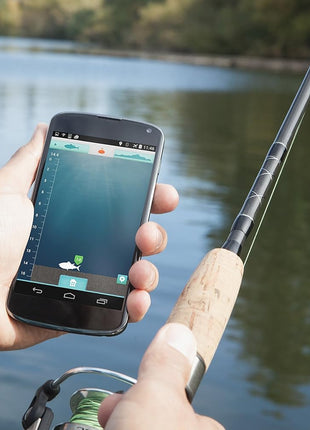 Reelsonar iBobber portable wireless bluetooth fish finder depth finder with depth range of 135 feet 10+ hrs battery life with IOS & Android App Wireless and Watch App