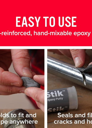 J-B Weld 8267 SteelStik Steel Reinforced Epoxy Putty Stick - 2 oz.