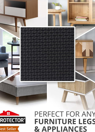 X-PROTECTOR Non Slip Furniture Pads - 16 Premium Furniture Grippers 2"! | Self-Adhesive Rubber Feet Furniture Feet - Ideal Non Skid Furniture Pad Floor Protectors - Keep Furniture in Place!