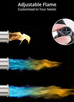 Sondiko Powerful Grill & Cooking Propane Torch L8010, Sous Vide, Welding Torch, Adjustable Wood Torch Burner for Searing Steak, BBQ, Campfire Starter(Black, Grey) Propane Tank Not Included