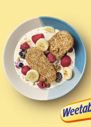 Weetabix Biscuits Whole Grain Cereal, Lightly Sweet Whole Grain Wheat Biscuits, Delicious as Part of Breakfasts or Snacks, 14 OZ Box