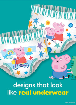 Pampers Easy Ups Training Underwear Peppa Pig Size 5 3T-4T, 124 Count (Packaging May Vary)