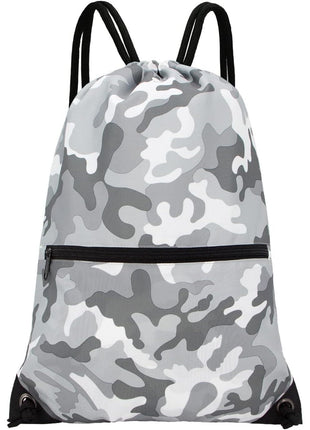 HOLYLUCK Drawstring Backpack Bag Sport Gym Sackpack - black