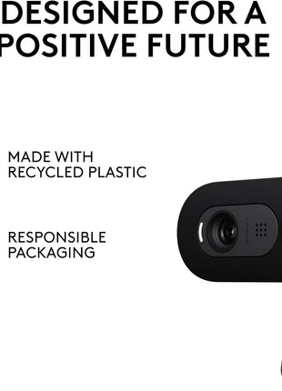 Logitech Brio 101 Full HD 1080p Webcam for Meetings, Streaming, Desktop, Laptop, PC - Built-in Mic, Shutter, Works with Zoom, Microsoft Teams, Nintendo Switch 2's new GameChat Mode, USB-A,-Black