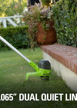 Greenworks 40V 12 Inch Cordless String Trimmer with 2Ah Battery & Charger, Dual Auto Feed Line, Variable Speed, Lightweight Weed Eater, 3 Year Warranty