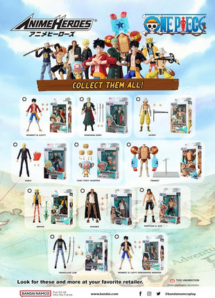 ANIME HEROES - One Piece - Monkey D. Luffy Renewal Version Action Figure | One Piece 6 Inch Action Figure Anime Heroes - Monkey D. Luffy Renewal Version