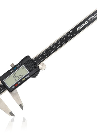 NEIKO 01407A Electronic Digital Caliper Measuring Tool, 0 - 6 Inches Stainless Steel Construction with Large LCD Screen Quick Change Button for Inch Fraction Millimeter Conversions, Digital Caliper Measuring Tool