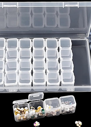 Diamond Painting Bead Storage Containers, 3 Pack 84 Slots Plastic Craft Organizer Case Diamond Storage Box Accessories Containers Adjustable Bead Case