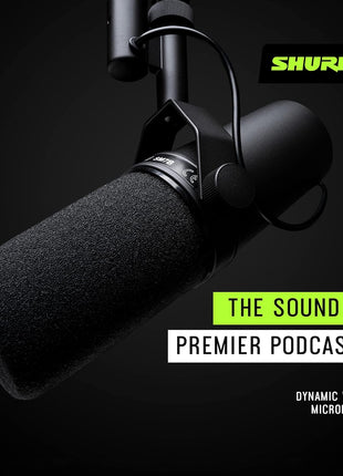 Shure SM7B Microphone   Vocal Dynamic Studio Mic for Broadcast, Podcast, Recording, Gaming & Streaming, xLR, Rugged Construction, Detachable Windscreen, Smooth Sound, Warm Vocals, Wide Range Frequency