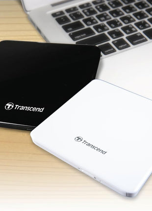 Transcend 8K Extra Slim Portable DVD Writer Optical Drive (TS8XDVDS-K)
