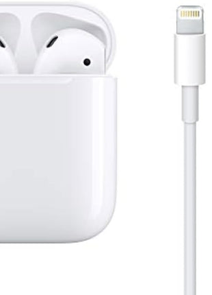 Apple AirPods Wireless Ear Buds, Bluetooth Headphones with Lightning Charging Case Included, Over 24 Hours of Battery Life, Effortless Setup for iPhone