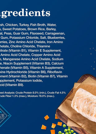 Blue Buffalo Homestyle Recipe Adult Wet Dog Food,Made with Natural Ingredients,Fish & Sweet Potato Dinner with Garden Vegetables,12.5-oz can,(Pack of 24)