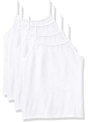 Hanes Girls' Camisole, 100% Cotton Tagless Cami, Toddler Sizing, Multiple Packs & Colors Available