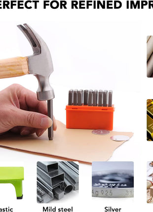 12pcs Plant Theme Metal Stamping kit, 6MM (1/4") Metal Punch Stamping Kit DIY Arts and Crafts Supplies Metal Stamping Accessories, Leather, Wood for Jewelry Stamping kit