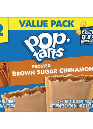 Pop-Tarts Toaster Pastries, Breakfast Foods, Kids Snacks, Family Pack, Frosted Brown Sugar Cinnamon (32 Pop-Tarts)