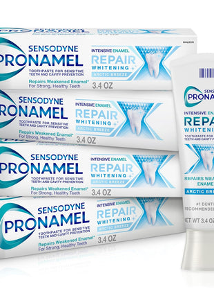 Sensodyne Pronamel Intensive Enamel Repair Toothpaste for Sensitive Teeth and Cavity Protection, Whitening Toothpaste to Strengthen Enamel, Arctic Breeze - 3.4 Ounces x 4
