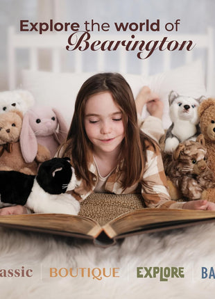 Bearington Lil' Socks Cat Stuffed Animal - 8" Realistic Cat Plush Toy - Soft Gray Striped Plush Cats with Lifelike Details for Kids, Toddlers, and Kitten Lovers - Adorable Gift for Kids