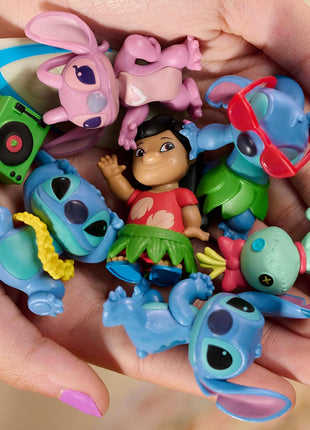 Disney Stitch Just Play Collectible Figure Set with Accessories | 11-pieces, 2-inch Figurines, Home Decoration, Kids Toys for Ages 3 Up, Collectible Toys